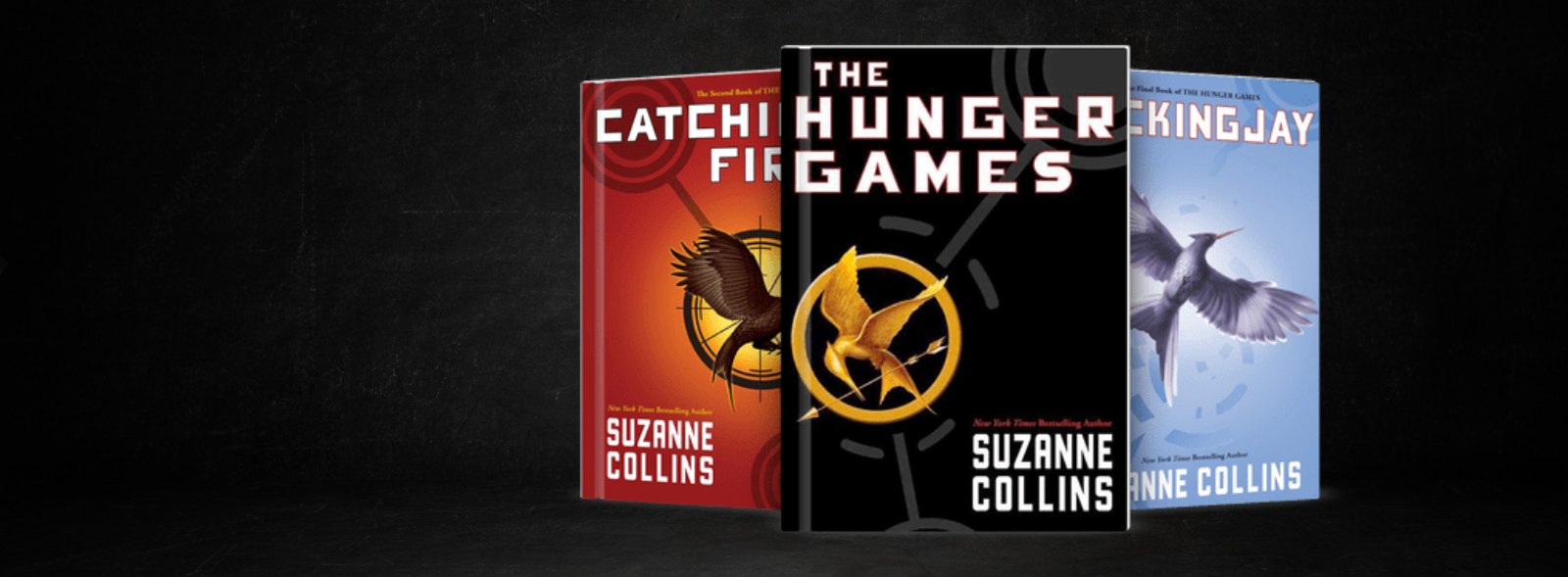 Image of the three Hunger Games books